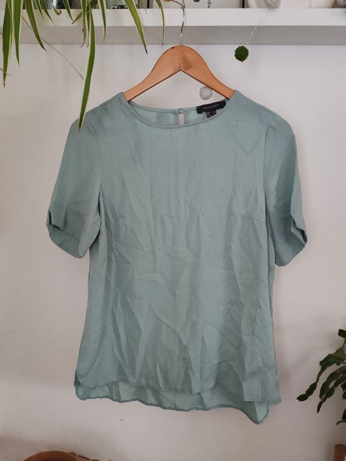 T-shirt blouse fluide manches courtes