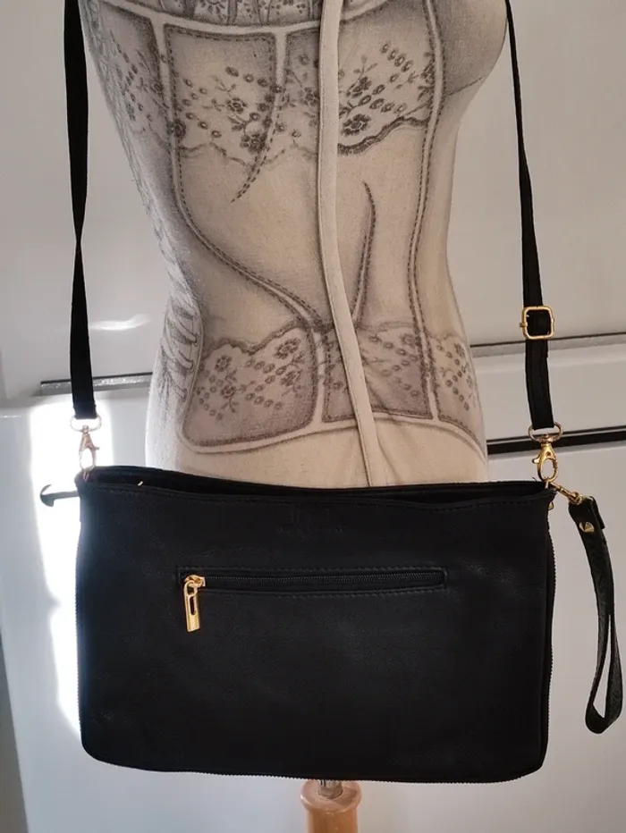 💋 magnifique sac tout cuir vintage 👜 - photo numéro 7