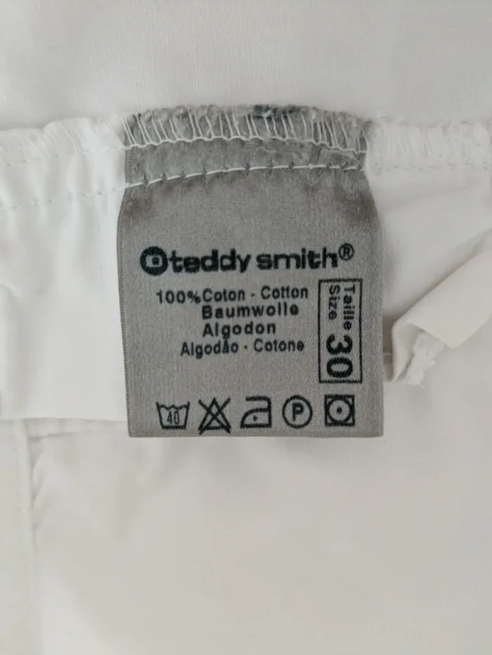 Mini-jupe d'été blanche en coton - Teddy Smith - taille 30 (FR40) - photo numéro 4