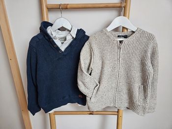 Lot pull et gilet grosse maille 6 ans