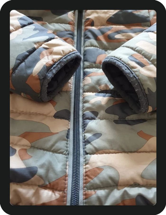 doudoune garçon camouflage kaki Kiabi 3 ans - photo numéro 3