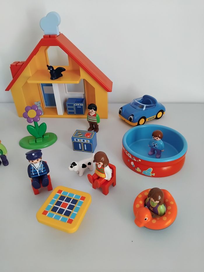 PLAYMOBIL 123 Maison de Vacances Voiture Bateau 9527 Junior Complet 🏡 - photo numéro 3