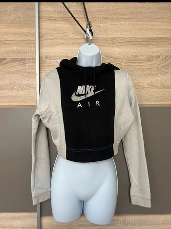 Sweat à capuche noir et gris