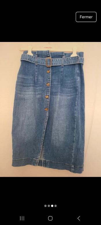 Jupe jeans midi