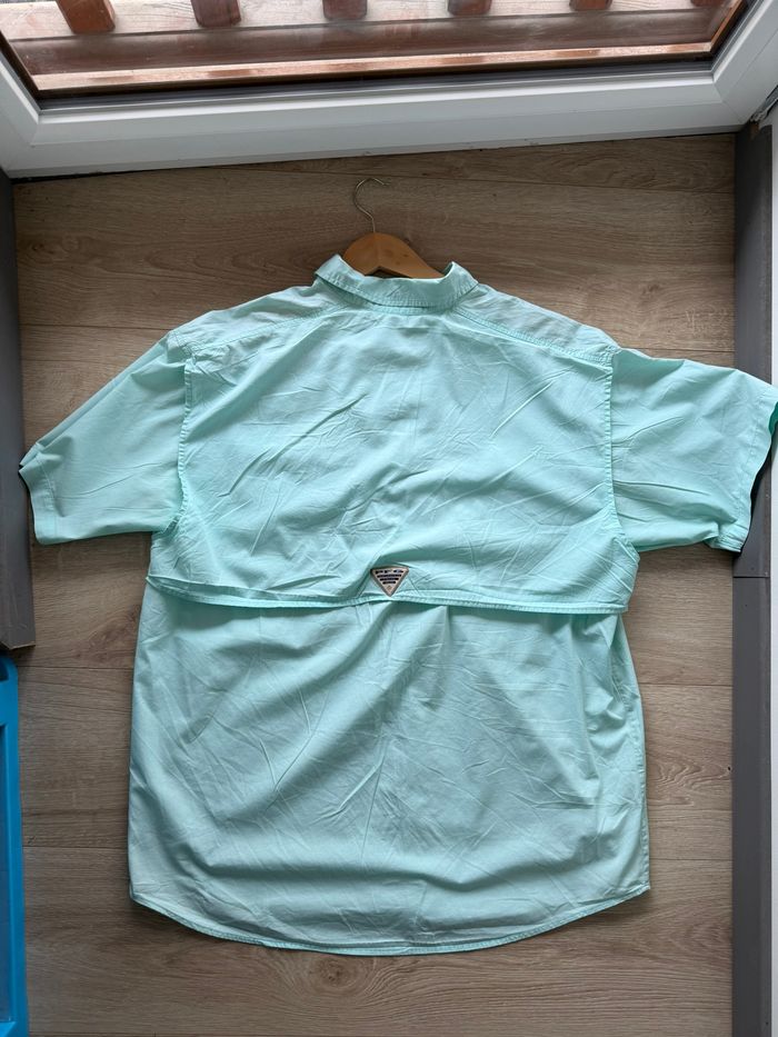 Chemise Columbia PFG Manches Courtes – Vert d'eau - Mint – Taille L - photo numéro 2