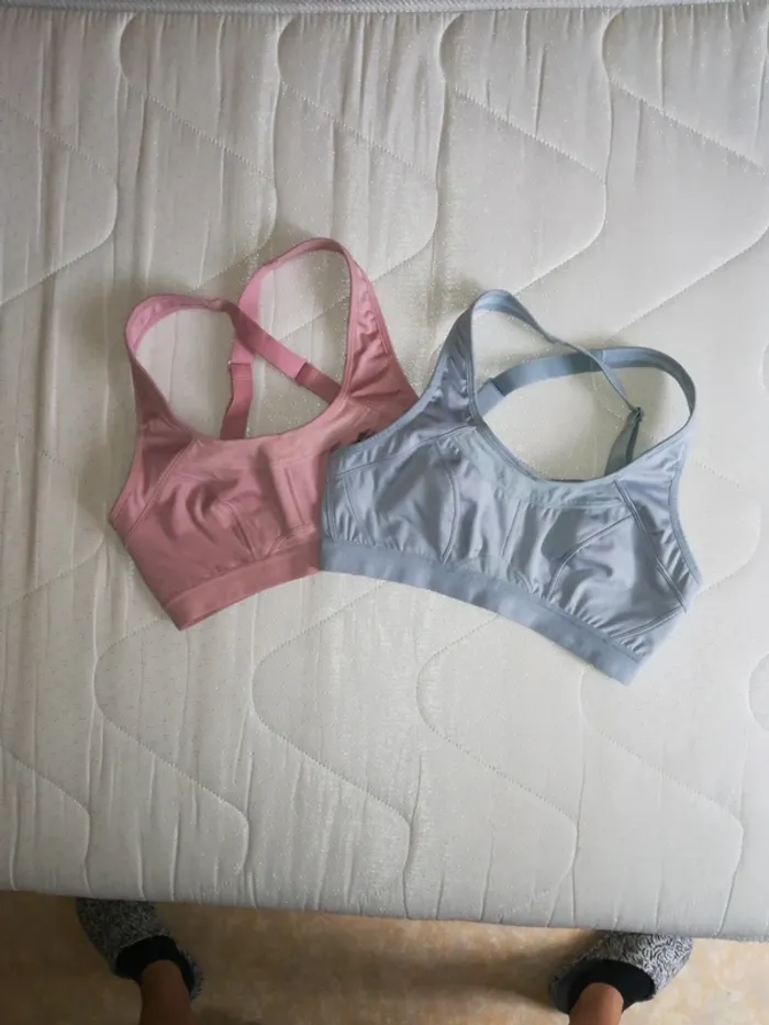 Lot de 2 brassières de sport, taille M
