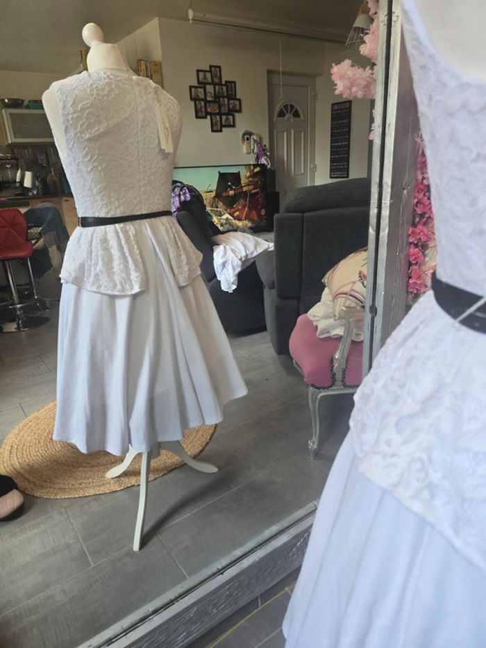 Robe retro vintage annes 50/60 élégant taille M+ ceinture - photo numéro 6