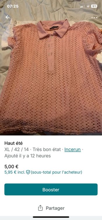 Vetement prix indiqué sur les photos 