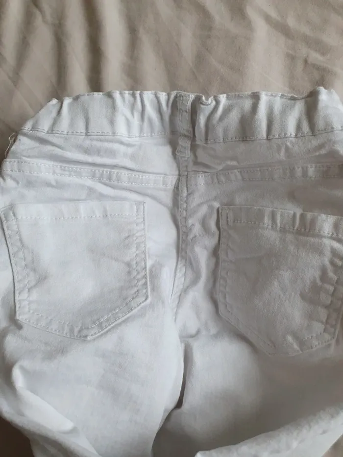 Pantalon fille blanc - photo numéro 2