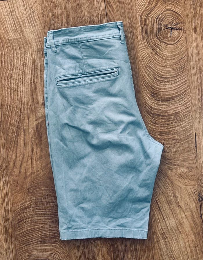 Short chino bleu clair Kangol (logo brodé) pour homme, taille S (W 30) = 40 taille française - photo numéro 4