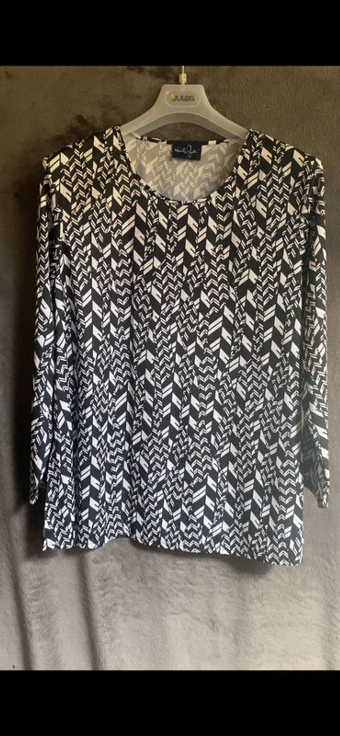 Haut léger fluide motif géométrique - photo numéro 2