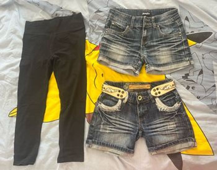 2 shorts et 1 legging court 34/XS