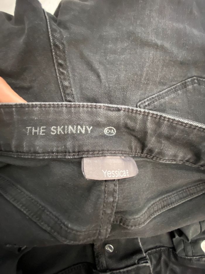 Jeans noir imitation usures Yessica C&A 42/44 - photo numéro 9