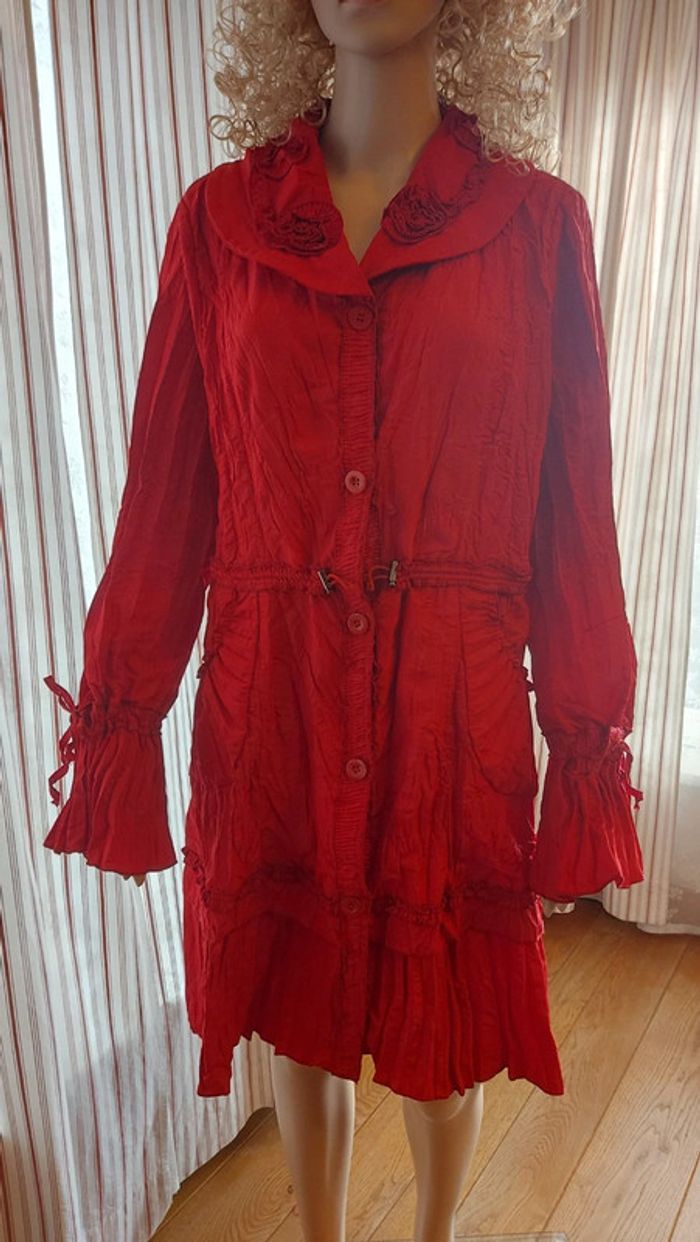 Pardessus rouge, léger FranStyle fr 44 neuf - photo numéro 5