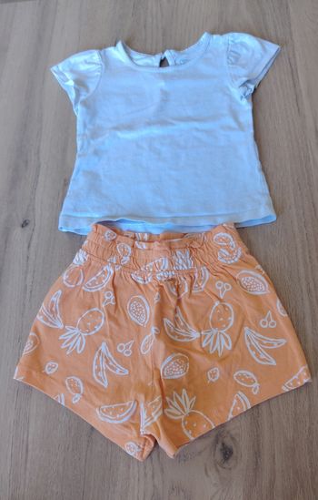 Ensemble t-shirt manche courte + short