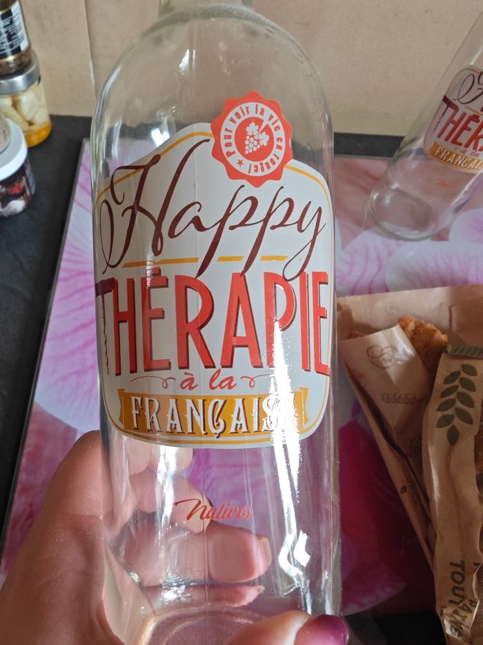 Lots de 2 bouteilles décoratives pour vin rouge - photo numéro 2