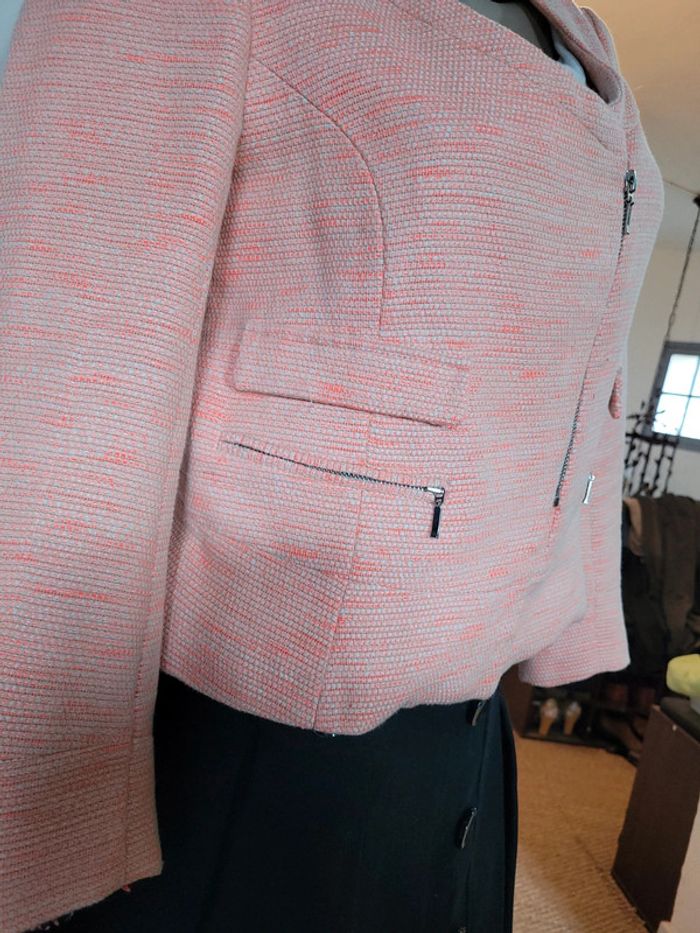 Blazer, orange beige, taille 38, Pablo - photo numéro 3