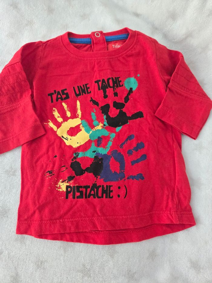 Lot de t-shirts manches longues 6 mois mois - photo numéro 3