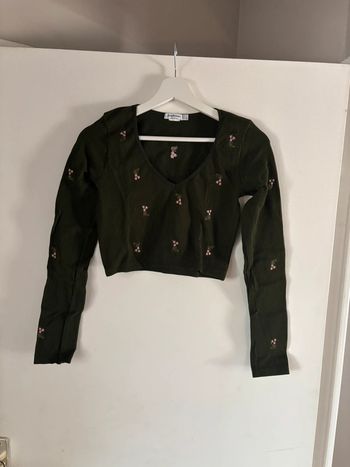 Crop top manches longues Stradivarius