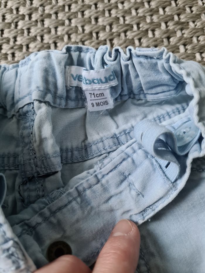 Short jean léger bleu clair mixte - 9 mois - photo numéro 10