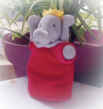 Lansay peluche plush Teddy Bear doudou Babar rouge red mini petite small little céleste