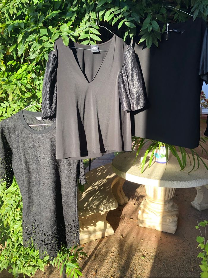 Lot de 3 hauts noirs taille 38/40