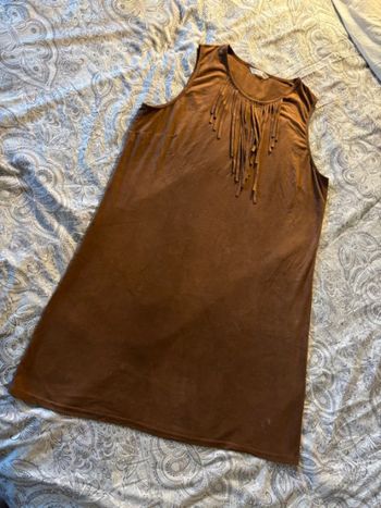 Robe à matière douce marron