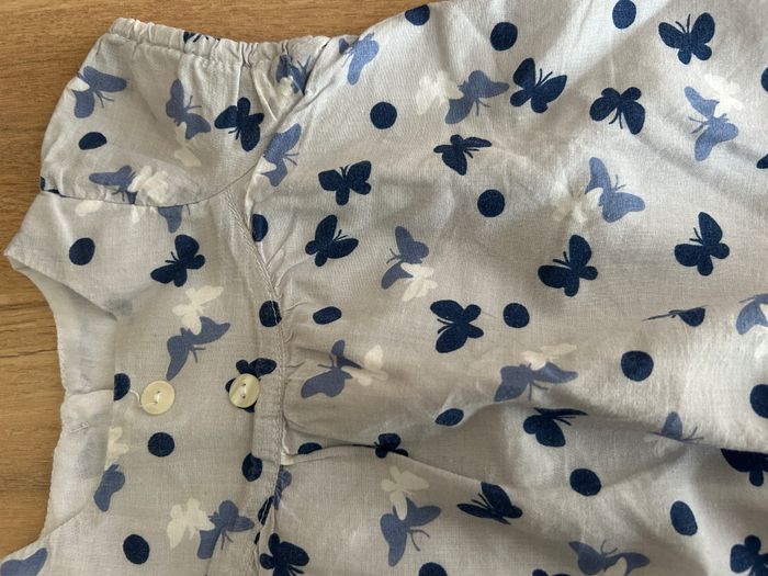 robe légère imprimé papillons taille 3 mois - photo numéro 2