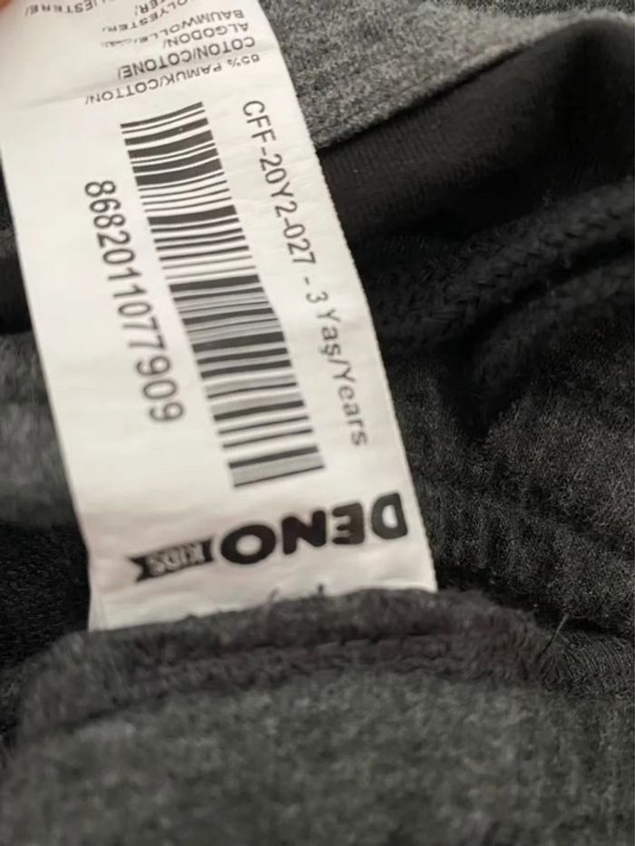 Short sarouel gris et noir Deno Kids 3 ans - photo numéro 3