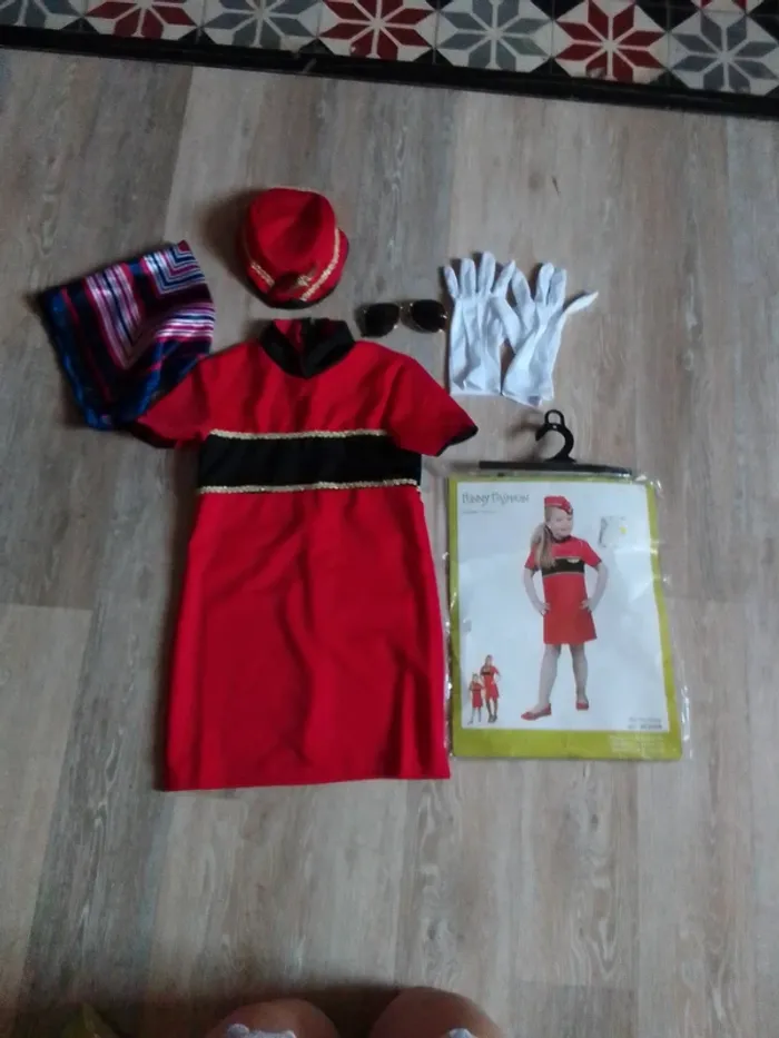 Déguisement costume fille hôtesse de l air - photo numéro 2