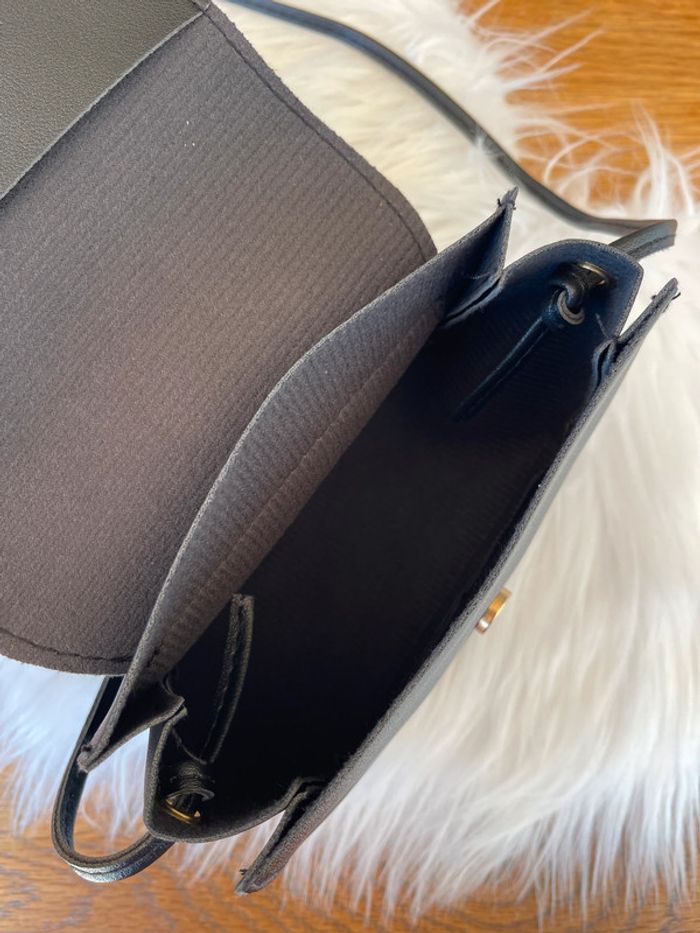 Petit sac à main cuir noir - photo numéro 4