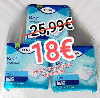 3 paquets de 35 alèses jetables TENA  (60*90cm)