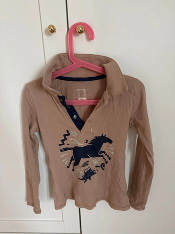 Polo manches longues Fouganza 8 ans