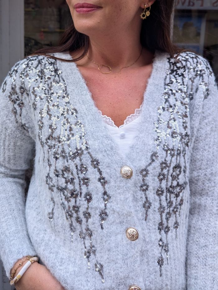 Gilet cardigan La Clusaz gris/argent
Taille unique - photo numéro 4