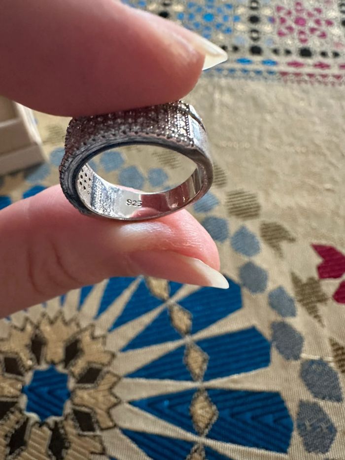Bague en argent 925/1000ème taille 52 - photo numéro 5