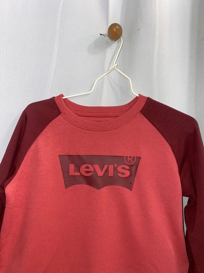Sweat orangé/bordeaux Levi’s taille 5 ans neuf - n21m - photo numéro 2