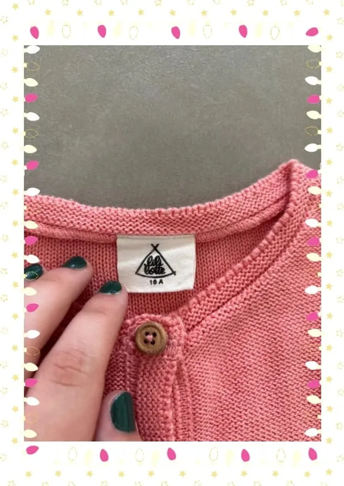 Gilet rose enfant fille taille 10 ans lililotte - photo numéro 3