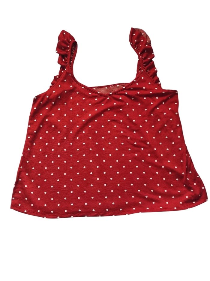 Débardeur oversize à pois taille unique