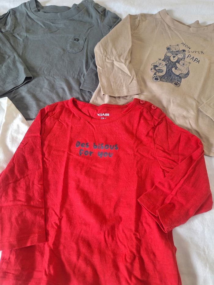 Lot de 5 tee-shirts manches longues 9 mois - photo numéro 3