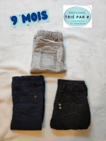 Lot pantalons 9 mois
