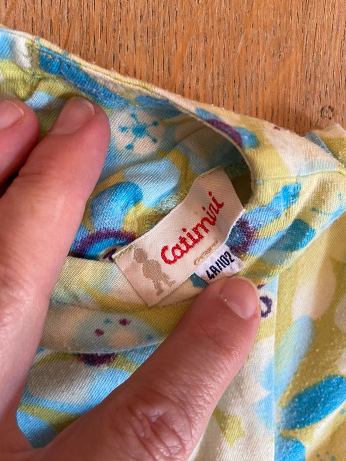 Ensemble jupe-short, teeshirt et gilet Catimini taille 4 ans - photo numéro 6