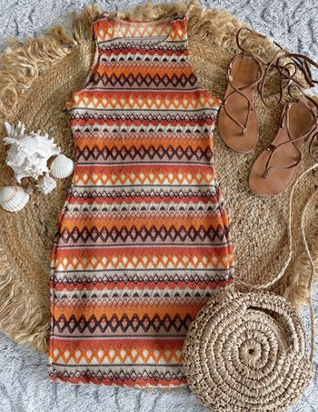 Robe sans manches à motifs ethniques Shein XS/34