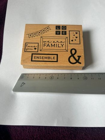 Tampon bois Family Florilèges design