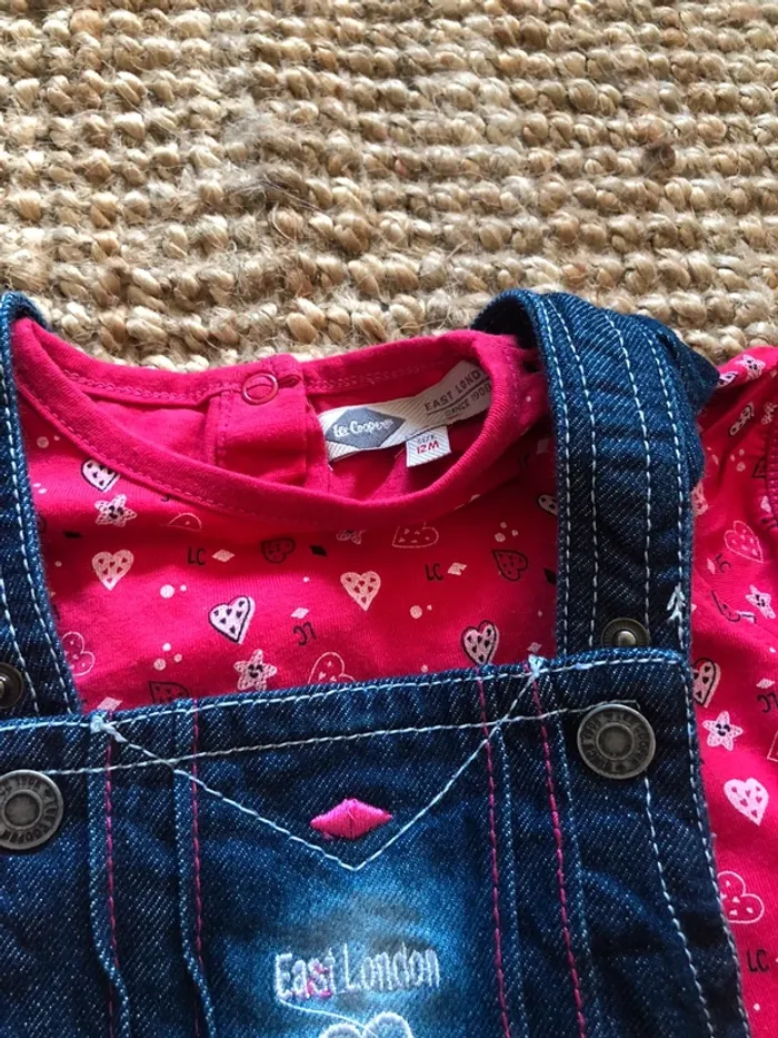 Ensemble salopette en jean et tee-shirt Lee Cooper - photo numéro 3