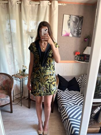 Robe vintage soie Cop copine bohème champêtre country