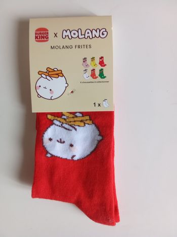 Paire de chaussettes enfant molang frites, neuves taille 29-32