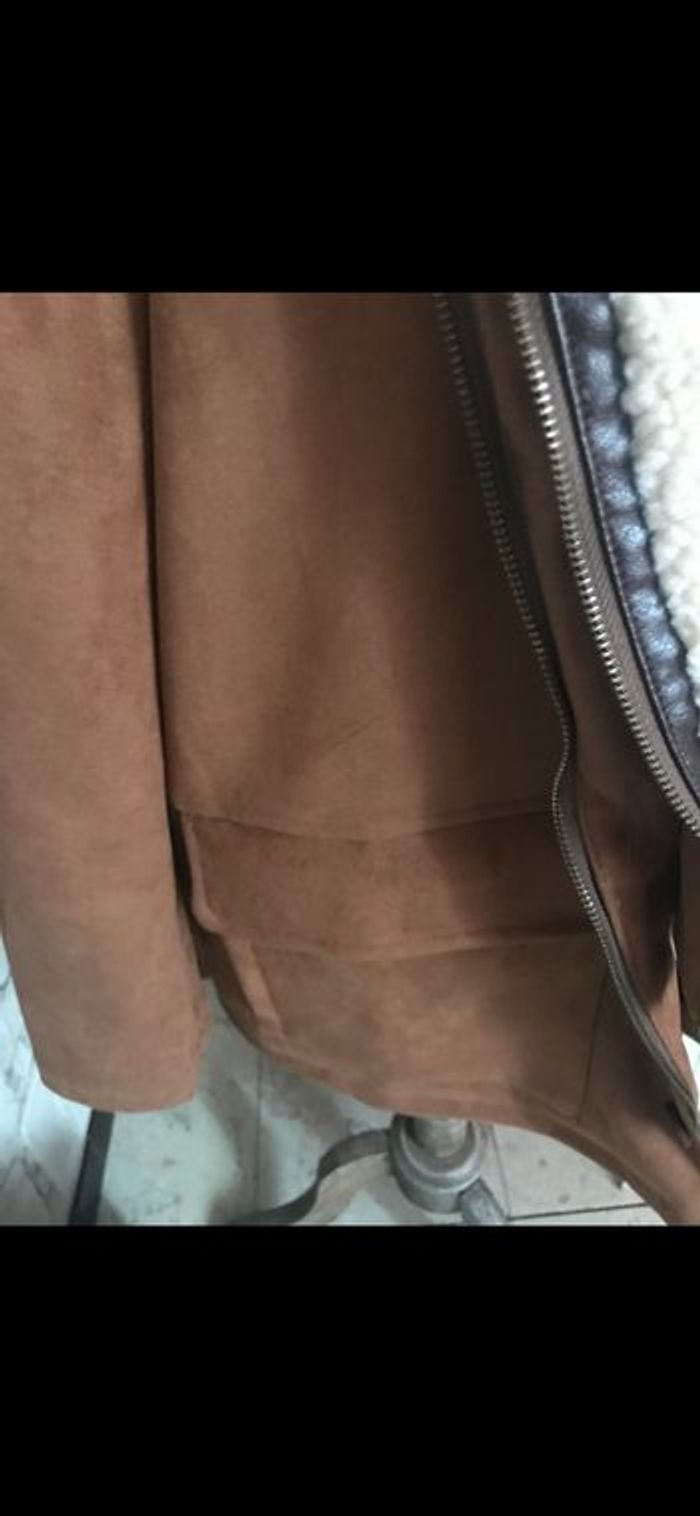 Veste en daim touché peau de pêche pour homme - photo numéro 7
