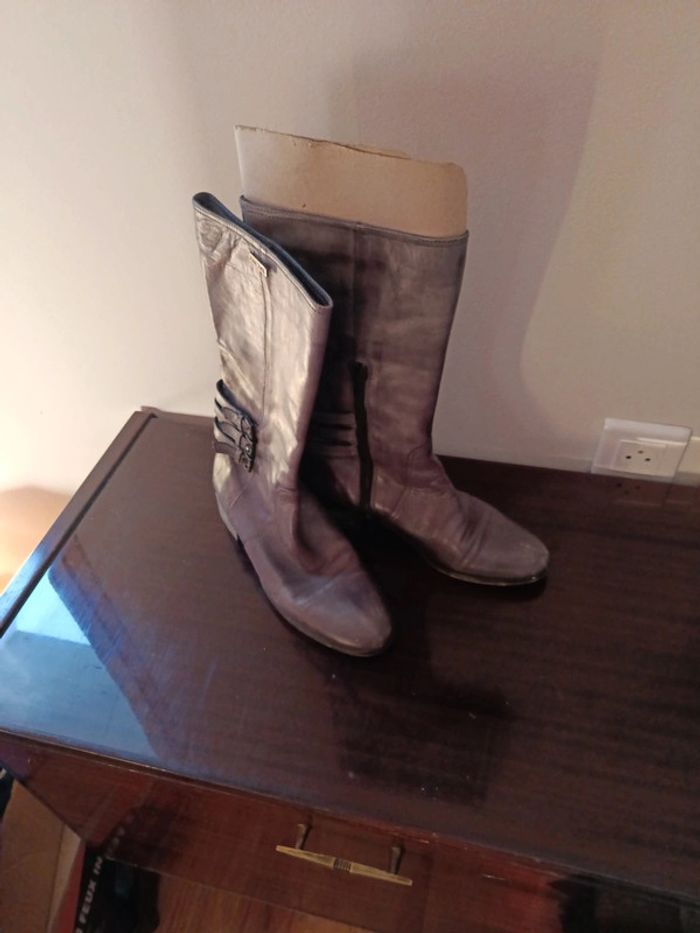 Bottes en cuir Ann Tuil Taille 38 - photo numéro 3