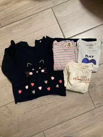 Lot de T-shirt manche longue et 1 pull