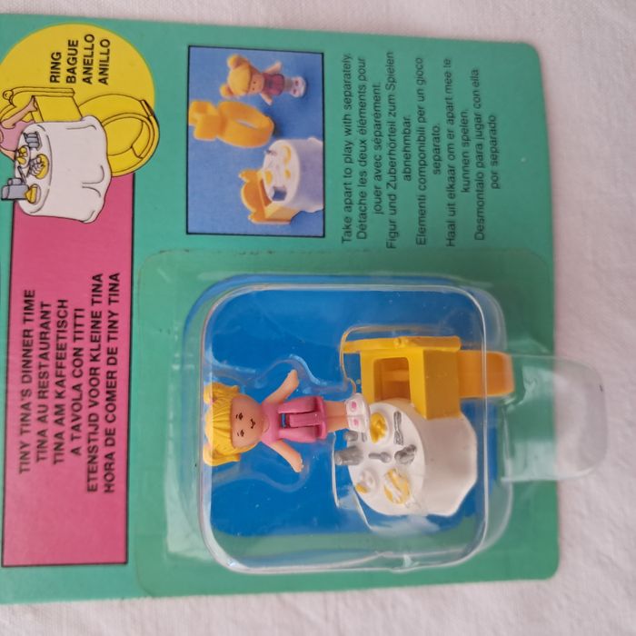Bague polly pocket bluebird Tina au restaurant Mattel 1989 vintage neuf - photo numéro 3